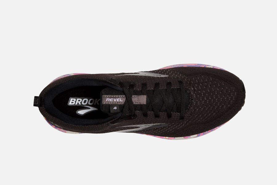 Brooks Revel 4 Road Running Shoes Mens - Black - CWXSD-8219